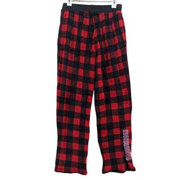 Holiday Fam Jams Fleece Pajama Pants S Red Black Plaid Buffalo Check Pjs Womens - Picture 10 of 10